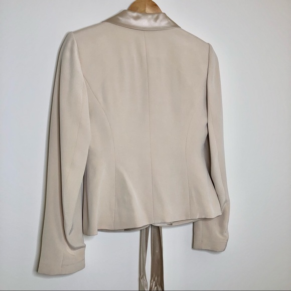 Bloomingdale's 100% Silk Champagne Beaded Silk Pantsuit - Picture 3 of 9